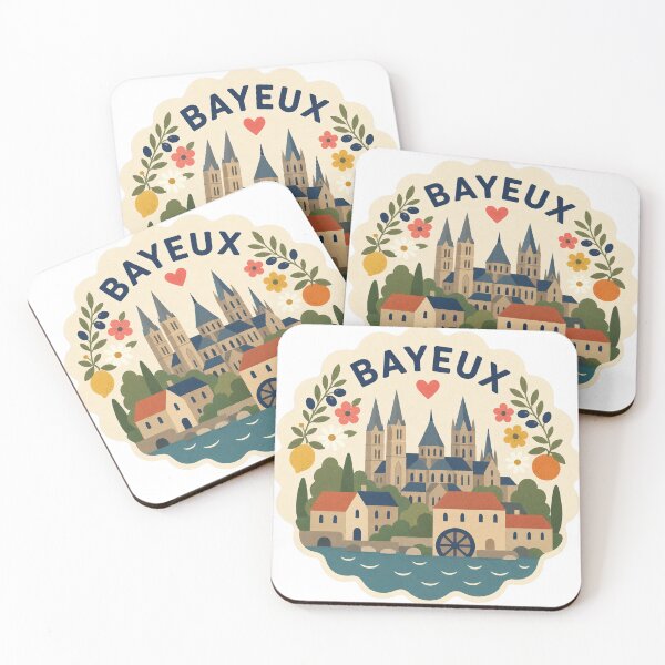 Item preview, Bayeux France Travel Souvenir Modern Folk Art designed and sold by VisualArtsOasis.