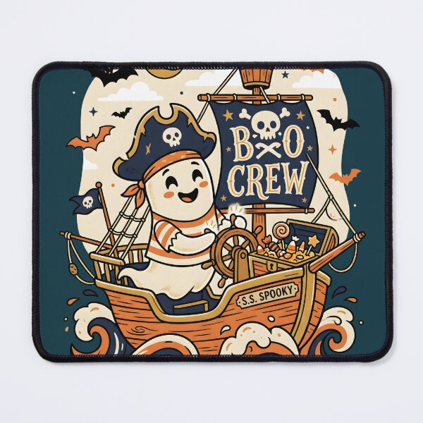 Item preview, "Boo Crew" Ghost Captain Sailing Halloween Coastal Ocean Design designed and sold by Sea Gem.