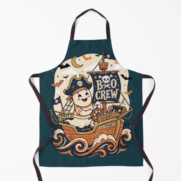 Item preview, "Boo Crew" Ghost Captain Sailing Halloween Coastal Ocean Design designed and sold by Sea Gem.
