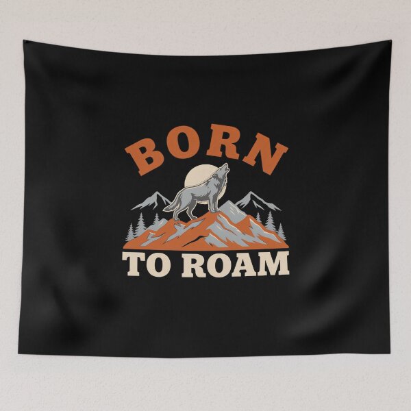 Item preview, Born to Roam T Shirt, Wolf Shirt, Wilderness Tee, Mountain Wildlife Gift designed and sold by Daily Mood Tees.