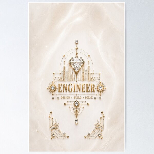 Item preview, Engineer – Pearl White Gold Diamond Engineering Design designed and sold by HO•Designs.