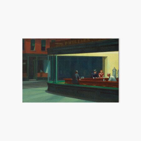 Nighthawks by Edward Hopper Art Board Print