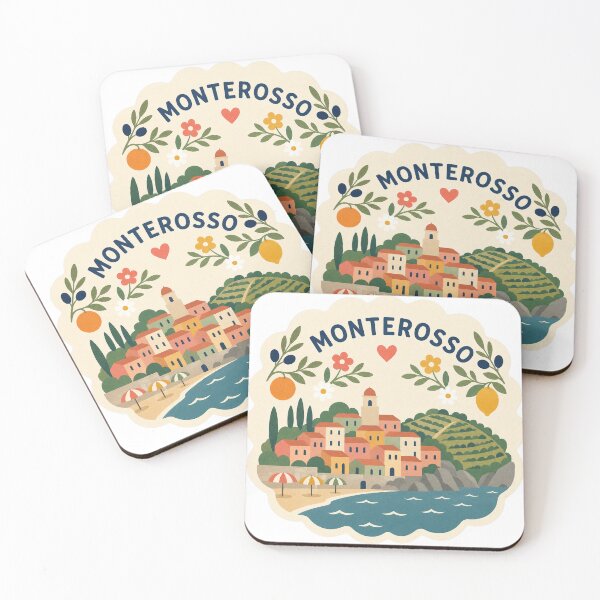 Item preview, Monterosso Italy Travel Souvenir Modern Folk Art designed and sold by VisualArtsOasis.
