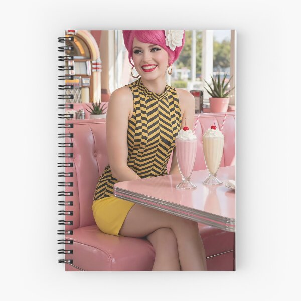 Item preview, 60s Pink Diner Booth - Retro American Diner with Jukebox and Milkshakes | 1960s Interior designed and sold by Ela Art Space .
