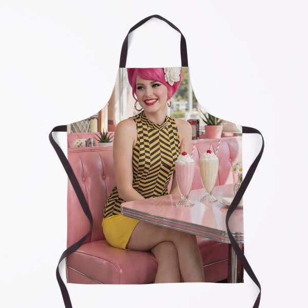 Item preview, 60s Pink Diner Booth - Retro American Diner with Jukebox and Milkshakes | 1960s Interior designed and sold by Ela Art Space .