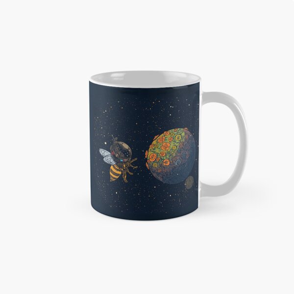 Item preview, Cosmic Bee & Blooming Flower Planet designed and sold by CoralCactusArt.