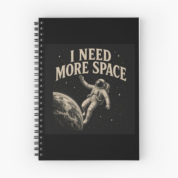 Item preview, I Need More Space Vintage Astronaut Astronomy Quote designed and sold by MotionBanana Art.