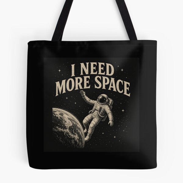 Item preview, I Need More Space Vintage Astronaut Astronomy Quote designed and sold by MotionBanana Art.