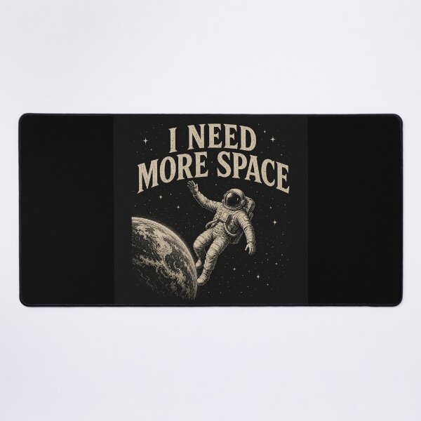 Item preview, I Need More Space Vintage Astronaut Astronomy Quote designed and sold by MotionBanana Art.