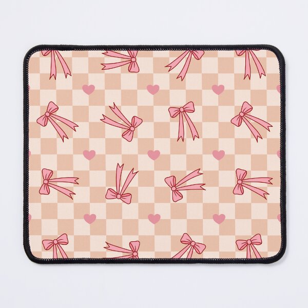 Item preview, Coquette Pink Ribbon Bows | Cute Checkerboard & Heart Pattern designed and sold by MiaBellaGirl.