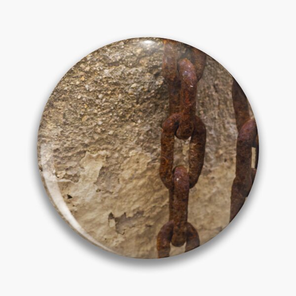Item preview, Rusty Chain Hanging On Weathered Concrete Wall With Peeling Paint and Industrial Texture designed and sold by Nmallia.