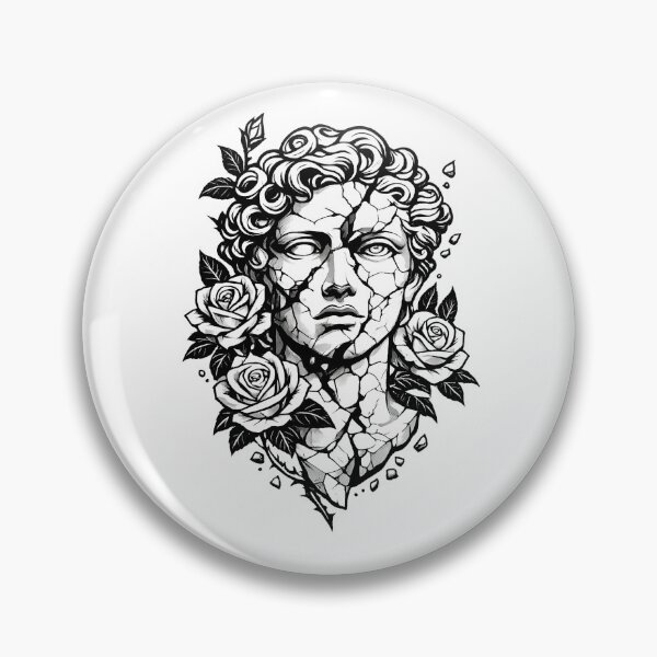Item preview, Broken Marble Statue – Cracks, Roses & Timeless Beauty designed and sold by Tysh-Art.