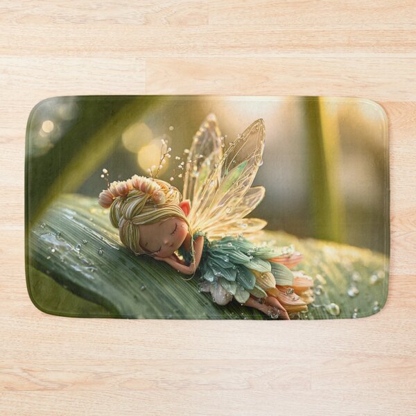 Item preview, Sleeping Dewdrop Fairy On Leaf designed and sold by Storybook Botanica.