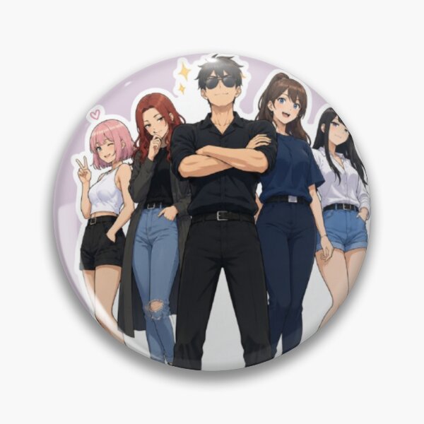 Item preview, Anime Squad Sticker – Cool Anime Team Aesthetic, Stylish Manga Characters, Otaku Group Vibes designed and sold by MeowLoka ⭐⭐⭐⭐.