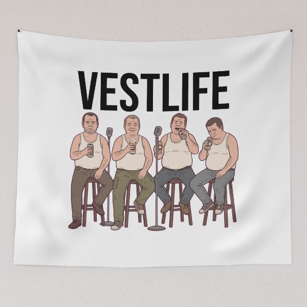 Item preview, Vestlife Funny Boyband Pop Music Band Parody designed and sold by StoatandWeasel.