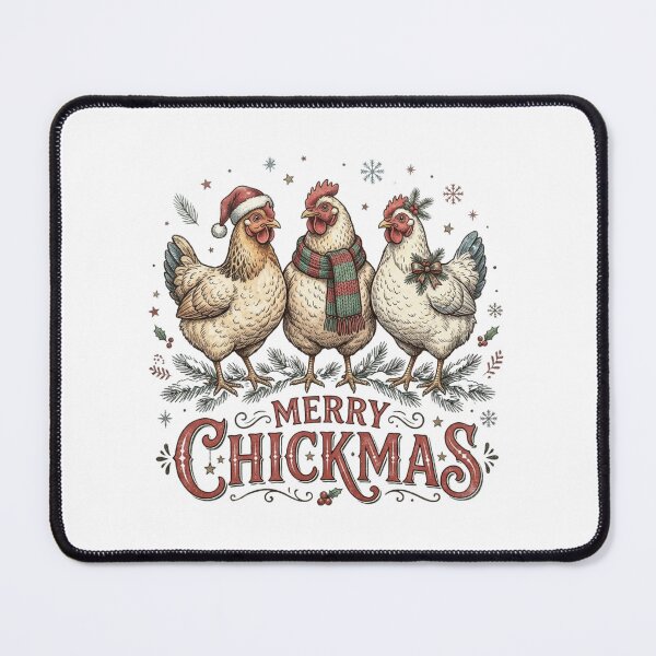 Item preview, Merry Chickmas Vintage Christmas Chickens Backyard Poultry Breeder Holiday designed and sold by raedattia.