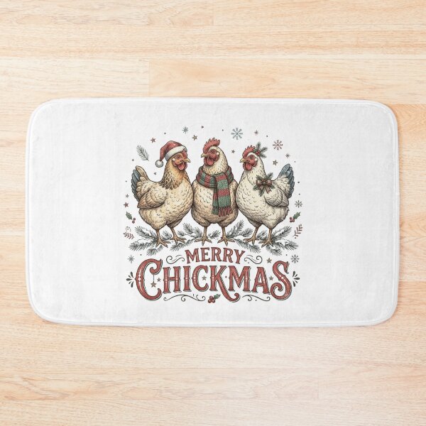 Item preview, Merry Chickmas Vintage Christmas Chickens Backyard Poultry Breeder Holiday designed and sold by raedattia.