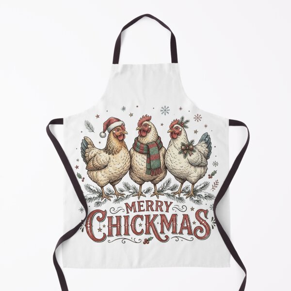 Item preview, Merry Chickmas Vintage Christmas Chickens Backyard Poultry Breeder Holiday designed and sold by raedattia.