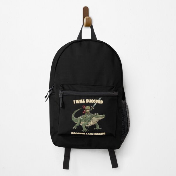 Item preview, I Will Succeed Because I Am Insane Frog Riding Crocodile Meme designed and sold by PROPera-design.