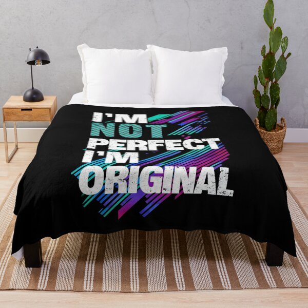 Item preview, I'm Not Perfect I'm Original - Retro Neon Abstract Streetwear Art designed and sold by A-M-G-Shop.