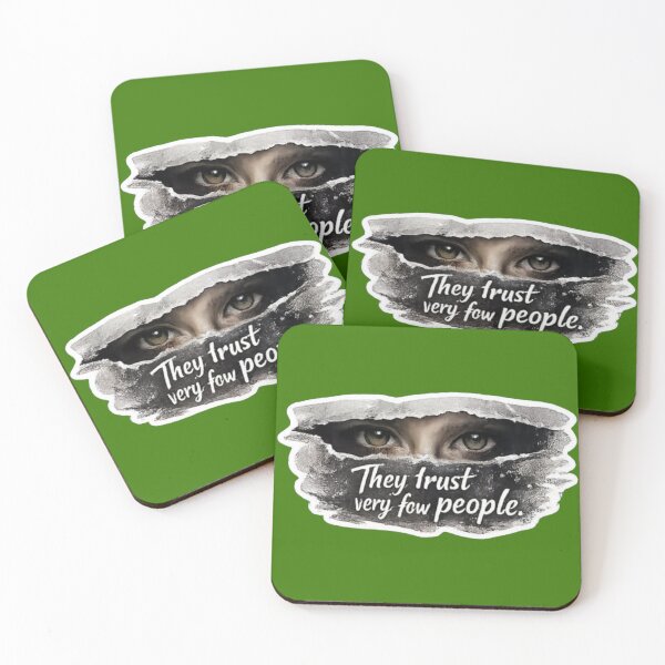 Item preview, They Trust Very Few People Torn Paper Eyes Quote Sticker designed and sold by Nicolae-SCROCIOB-Shop.