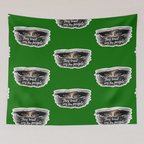 Item preview, They Trust Very Few People Torn Paper Eyes Quote Sticker designed and sold by Scro-Ciob-Shop.