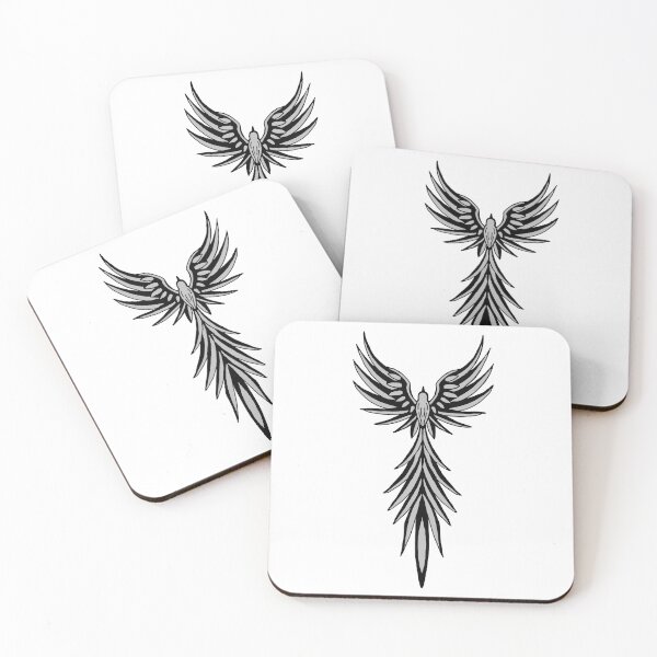 Item preview, Grey Phoenix Tribal Fire Bird Graphic designed and sold by URSM.