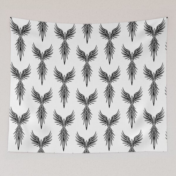 Item preview, Grey Phoenix Tribal Fire Bird Graphic designed and sold by URSM.