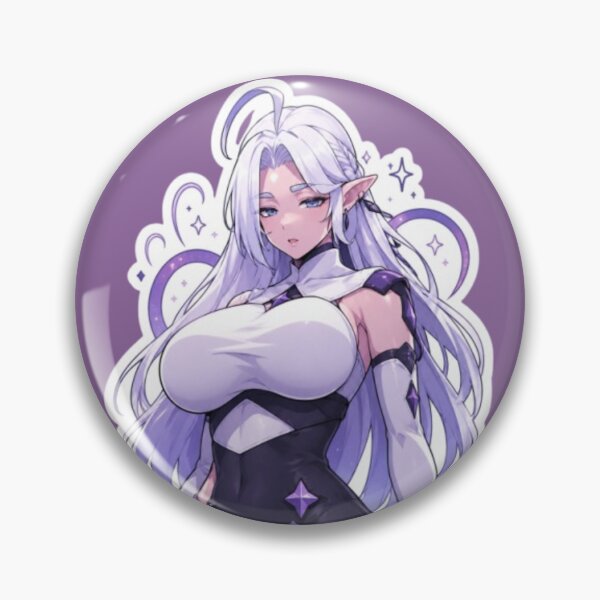 Item preview, Fantasy Elf Anime Sticker – Elegant Silver Hair Waifu, Magical Aesthetic Character, Cute Manga Art designed and sold by MeowLoka ⭐⭐⭐⭐.