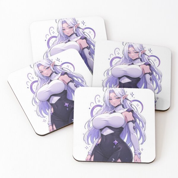 Item preview, Fantasy Elf Anime Sticker – Elegant Silver Hair Waifu, Magical Aesthetic Character, Cute Manga Art designed and sold by MeowLoka ⭐⭐⭐⭐.