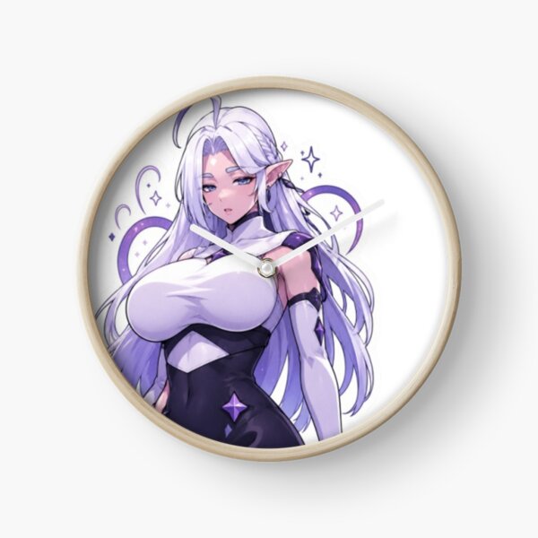 Item preview, Fantasy Elf Anime Sticker – Elegant Silver Hair Waifu, Magical Aesthetic Character, Cute Manga Art designed and sold by MeowLoka ⭐⭐⭐⭐.