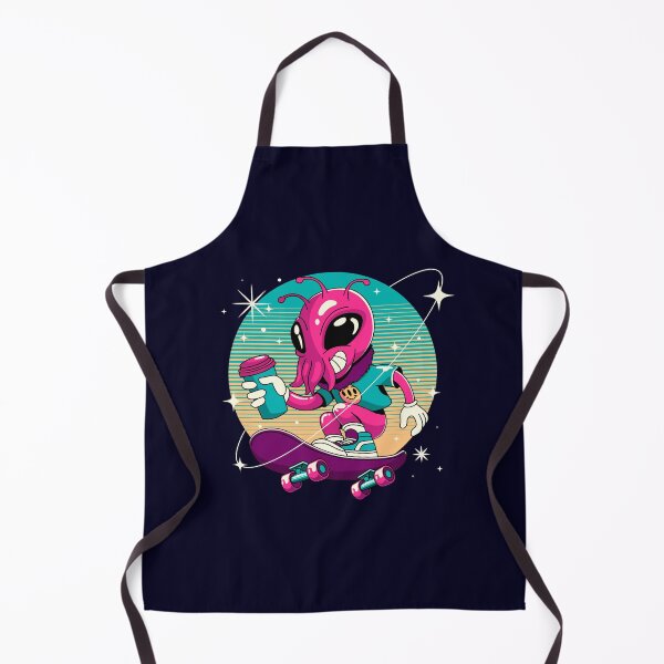 Item preview, Alien Skateboarding With Coffee Retro Illustration designed and sold by Johnnies.