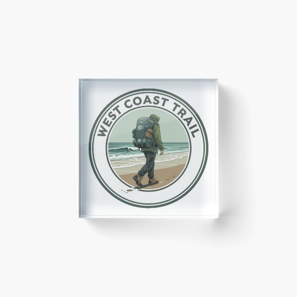 Item preview, Backpacker on the beach West Coast Trail designed and sold by Sparking Synapses.