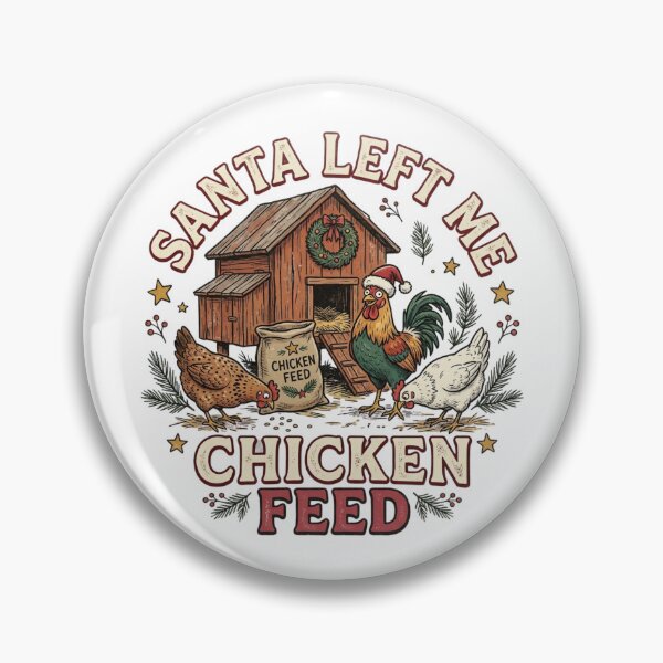 Item preview, Santa Left Me Chicken Feed Funny Backyard Coop Christmas Farmer Humor designed and sold by raedattia.