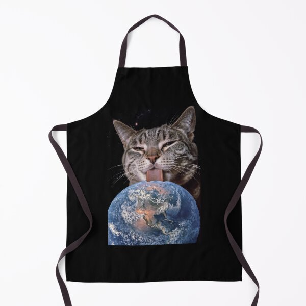 Item preview, Giant Space Cat Licking Planet Earth in Outer Space designed and sold by Mike Kiev art.