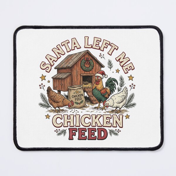 Item preview, Santa Left Me Chicken Feed Funny Backyard Coop Christmas Farmer Humor designed and sold by raedattia.