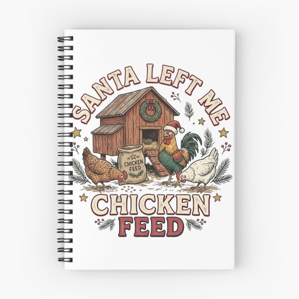 Item preview, Santa Left Me Chicken Feed Funny Backyard Coop Christmas Farmer Humor designed and sold by raedattia.