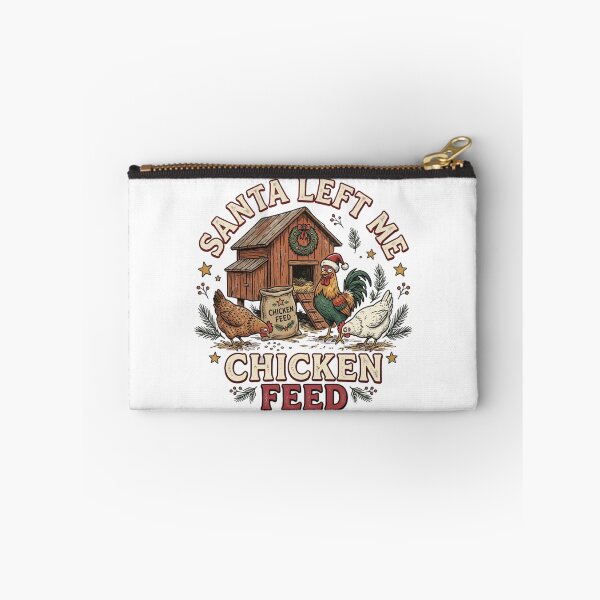 Item preview, Santa Left Me Chicken Feed Funny Backyard Coop Christmas Farmer Humor designed and sold by raedattia.
