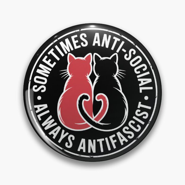Item preview, Sometimes Anti-Social Always Antifascist - Linke Antifa Merch designed and sold by LoFizzy.