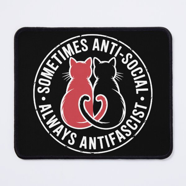 Item preview, Sometimes Anti-Social Always Antifascist - Linke Antifa Merch designed and sold by LoFizzy.