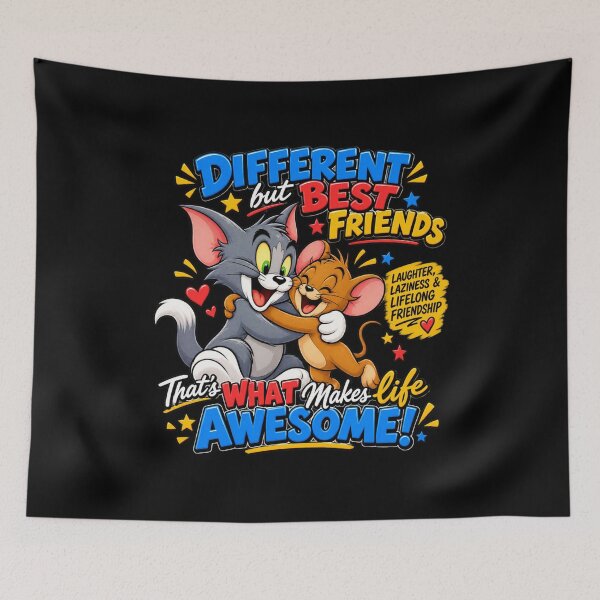 Item preview, Tom and Jerry - Different, Best Friends designed and sold by Side Quest Co..