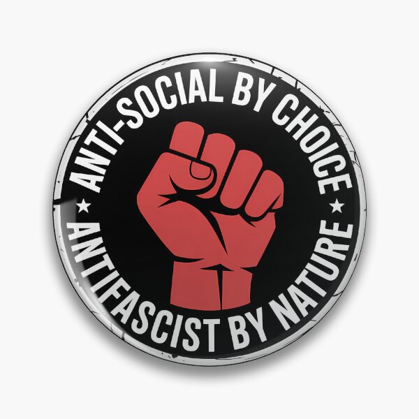 Item preview, Anti-Social by Choice  Antifascist by Nature - Linke Antifa Merch designed and sold by LoFizzy.