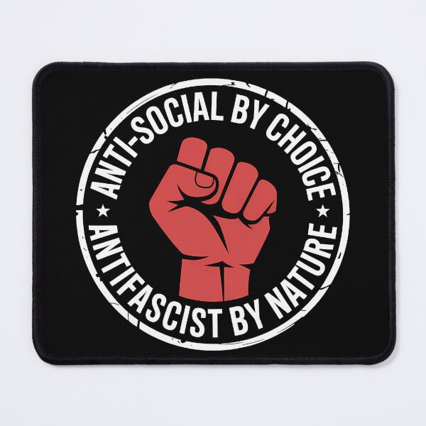 Item preview, Anti-Social by Choice Antifascist by Nature - Linke Antifa Merch designed and sold by LoFizzy.
