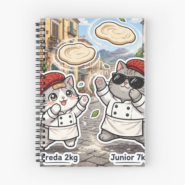 Item preview, Freda and Junior Pizza Chefs Italy - Kawaii Cat Duo designed and sold by MAISON SYLVIE.