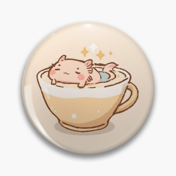 Item preview, Cozy Axolotl Tea Bath designed and sold by CoralCactusArt.