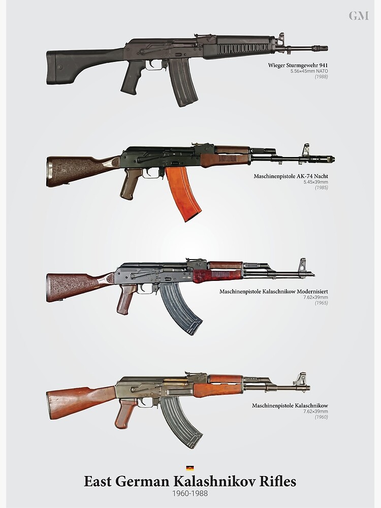 Disover East German Kalashnikov Rifles Premium Matte Vertical Poster