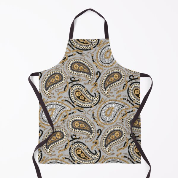 Item preview, Greymelange & Gold Paisley designed and sold by EK EXCLUSIVE.