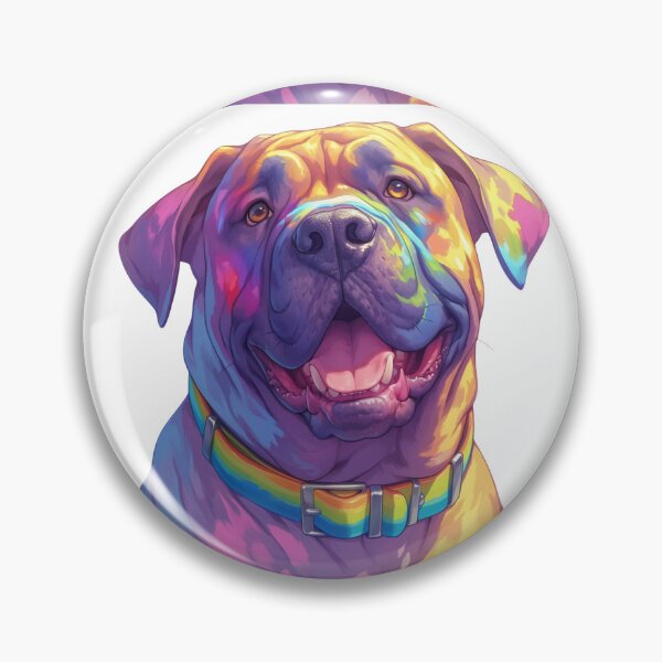 Item preview, Colorful Bullmastiff puppy dog designed and sold by MendaciousMina.