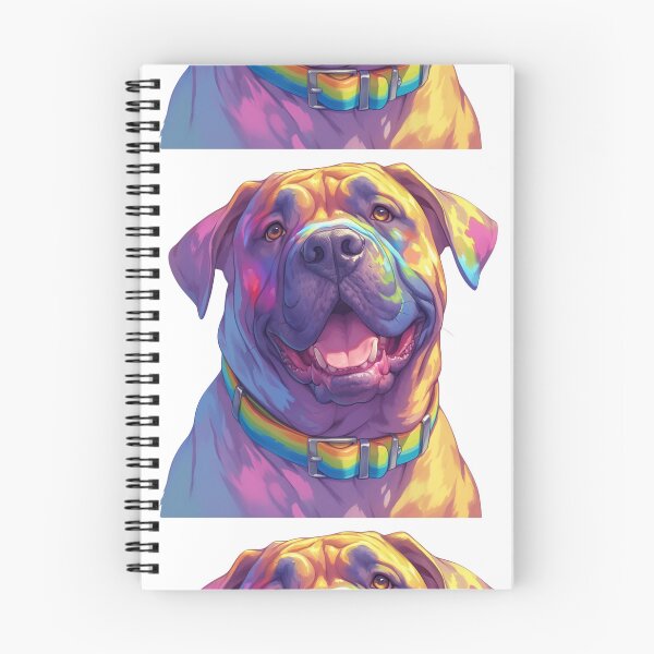 Item preview, Colorful Bullmastiff puppy dog designed and sold by MendaciousMina.