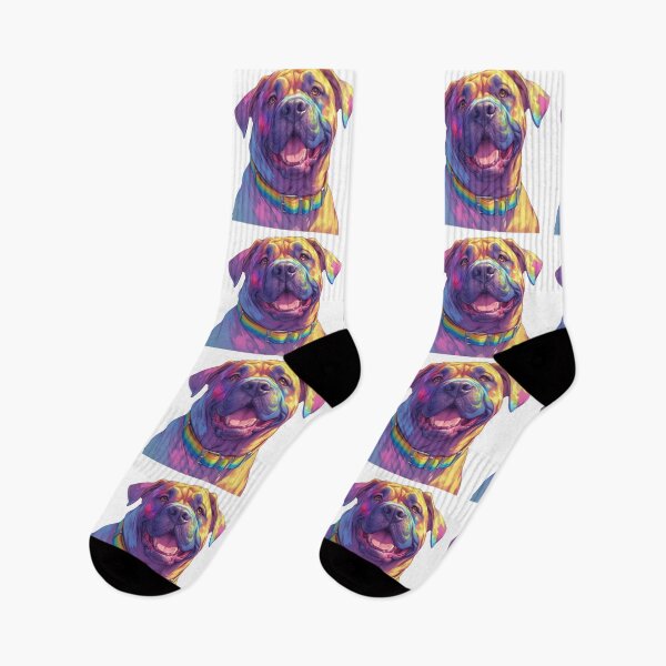 Item preview, Colorful Bullmastiff puppy dog designed and sold by MendaciousMina.